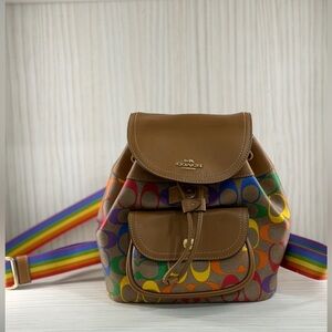 Coach Tan and Multicolor Women's Backpack